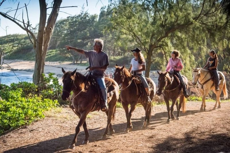 horse riding in Kauai