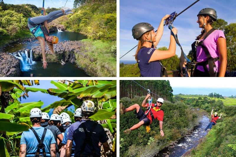 zip lining, Big Island