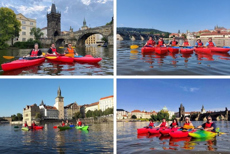kayaking in Prague