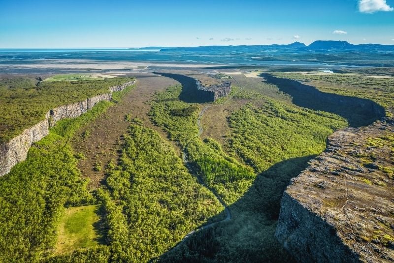 Canyon Asbyrgi a Jokulsargljufur, Islanda