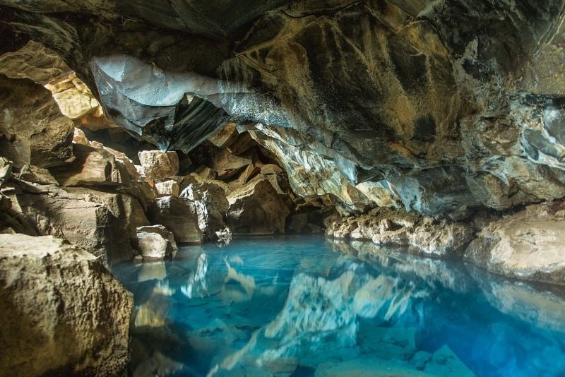 Grjotagja cave in Iceland