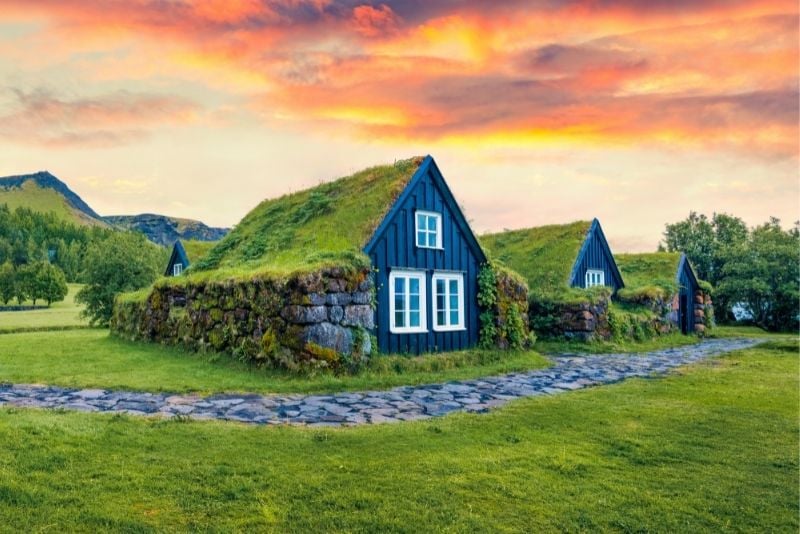 maisons de gazon, Islande