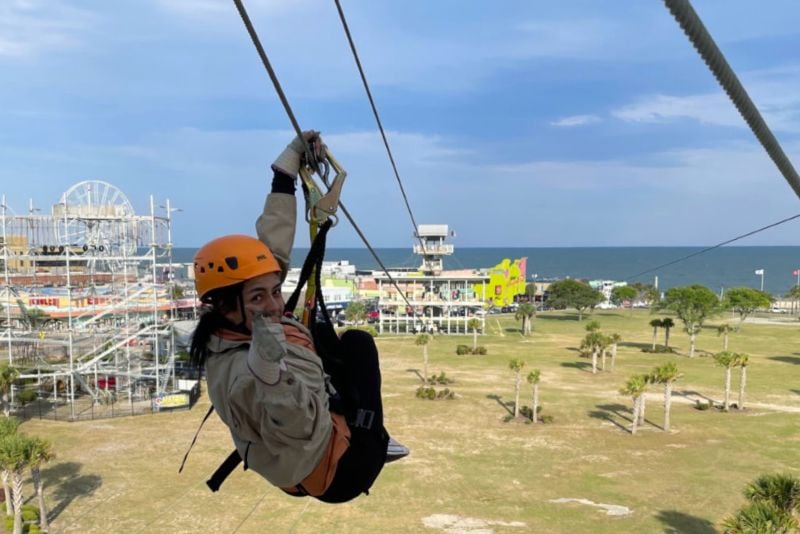 ziplining in Myrtle Beach