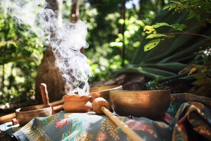Mayan Temazcal purification ceremony