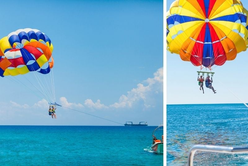 parasailing in The Bahamas
