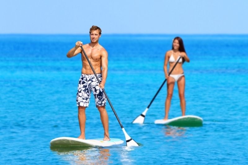 stand up paddleboarding in Cozumel