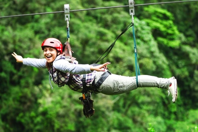 ziplining in Tulum