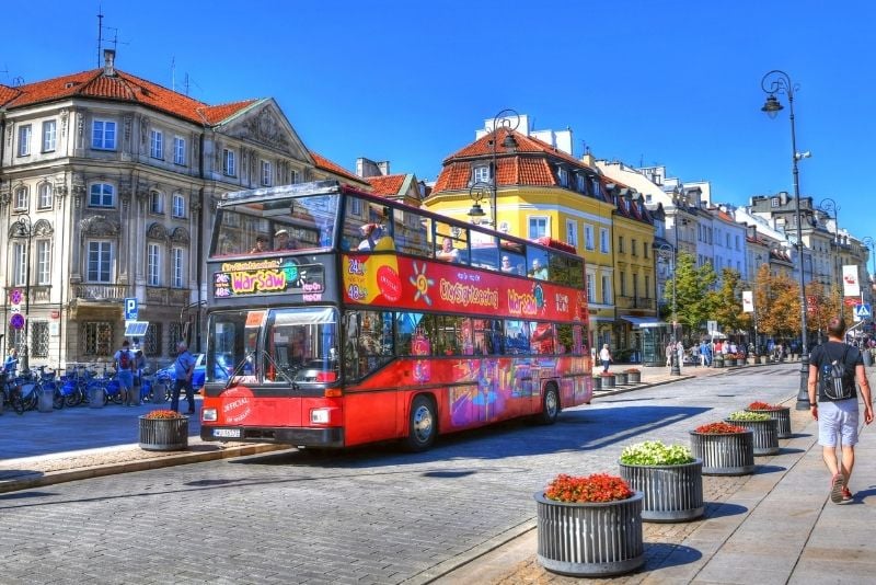 hop-on hop-off bus tours in Warsaw