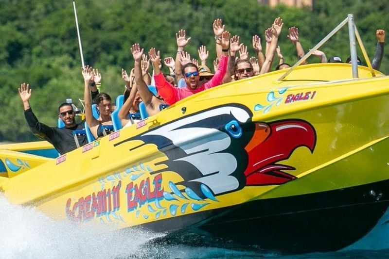 jet boat tour in St. Thomas