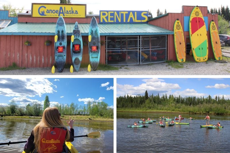 kayaking and paddleboarding in Fairbanks