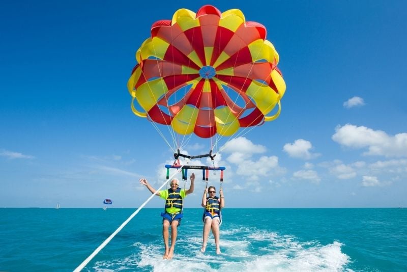 parasailing in Turks and Caicos