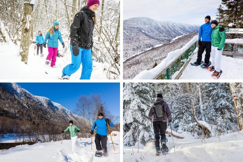 snowshoeing in Quebec City