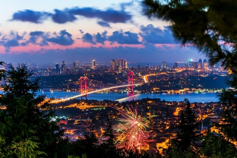 vista dalla collina di Camlica, Istanbul