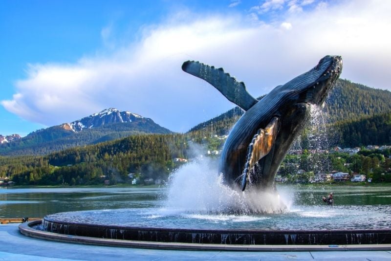 whale sculpture, Juneau