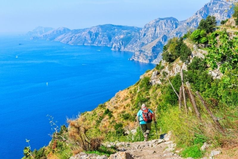 Sendero de los dioses en la costa de Amalfi