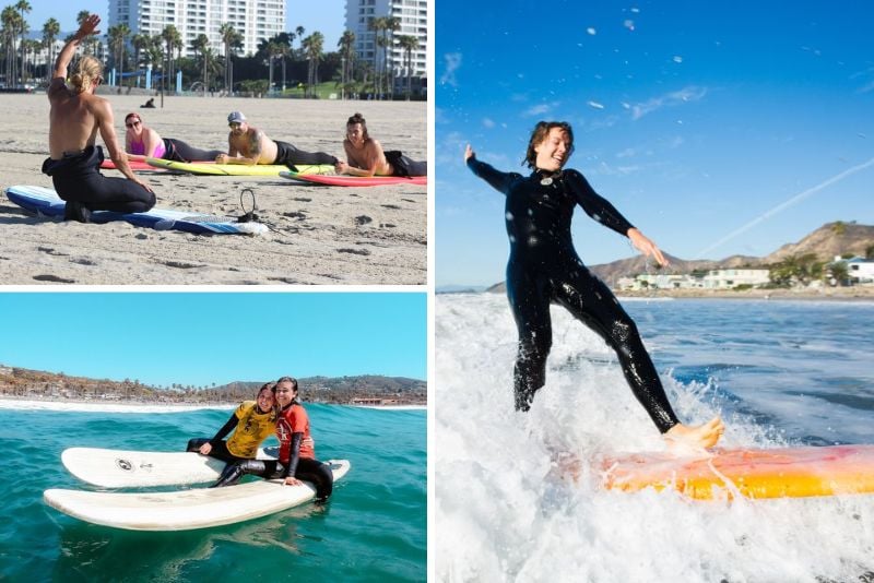 Surfing or stand-up paddleboarding in California