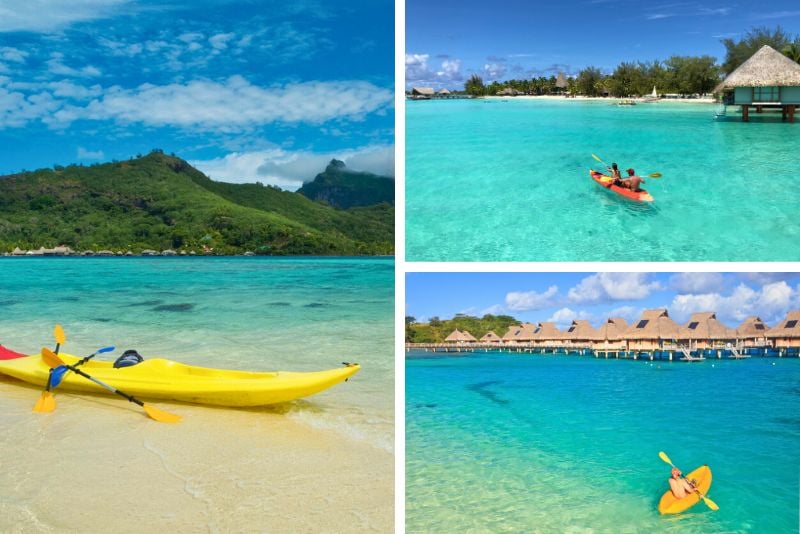 kayaking in Bora Bora