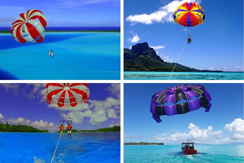 parasailing in Bora Bora