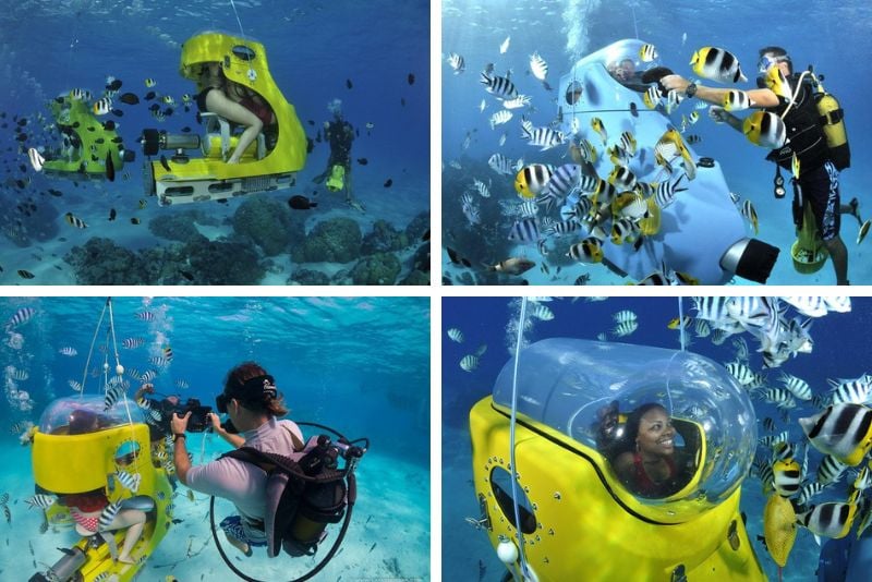 underwater scooter in Bora Bora