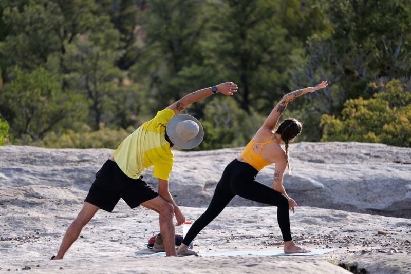 yoga in Zion National Park