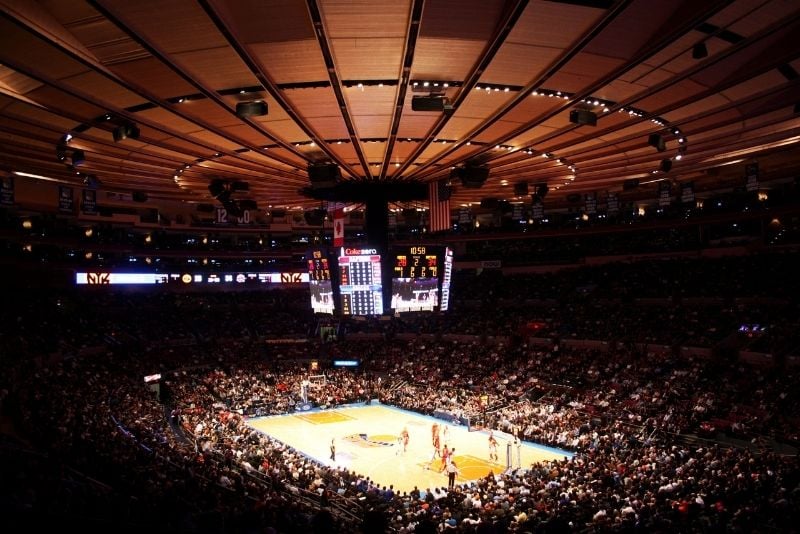 basketball game at Madison Square Garden, New York City