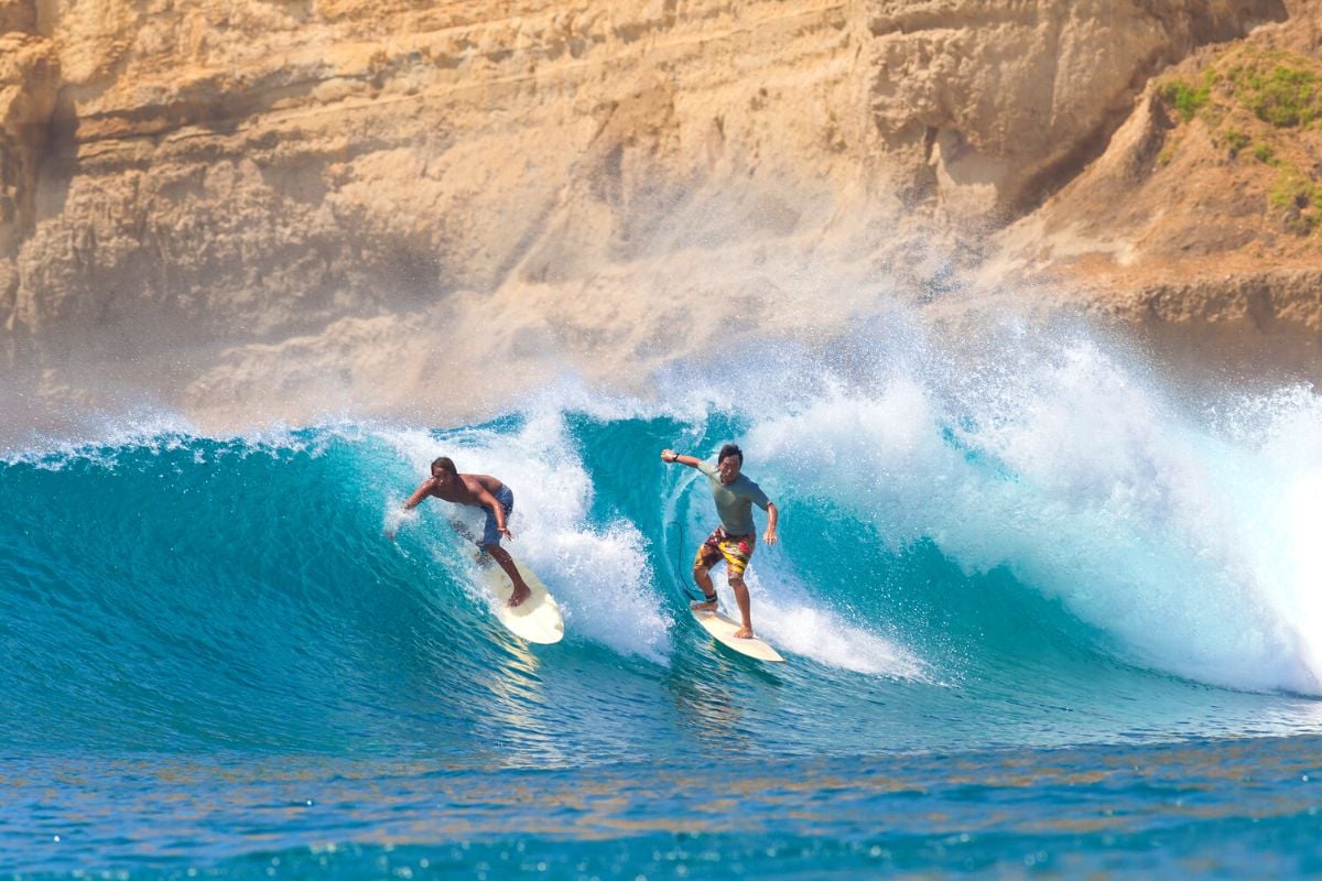 surfing in Lombok
