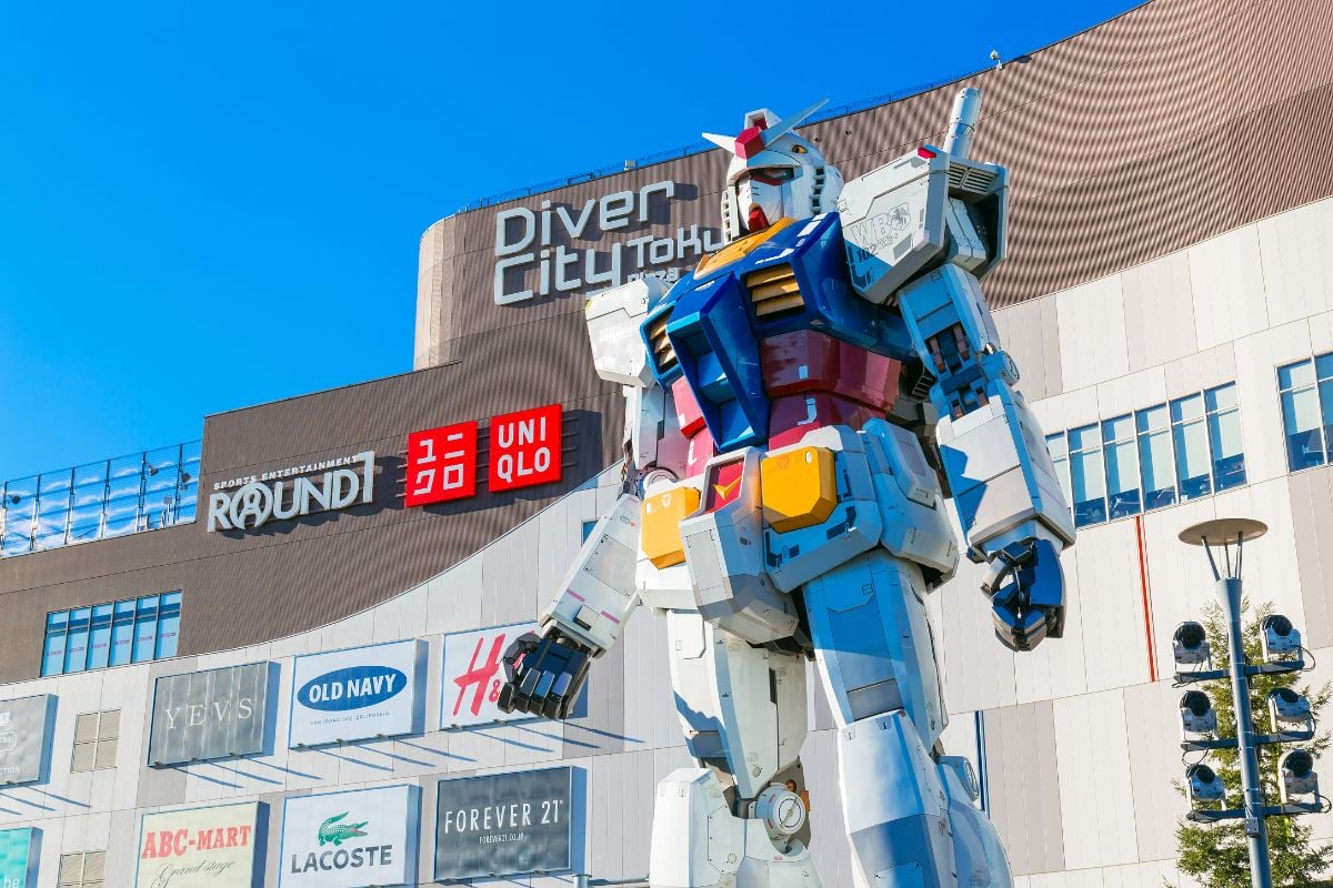 Statua di Gundam Unicorno, Diver City Tokyo Plaza, Tokyo