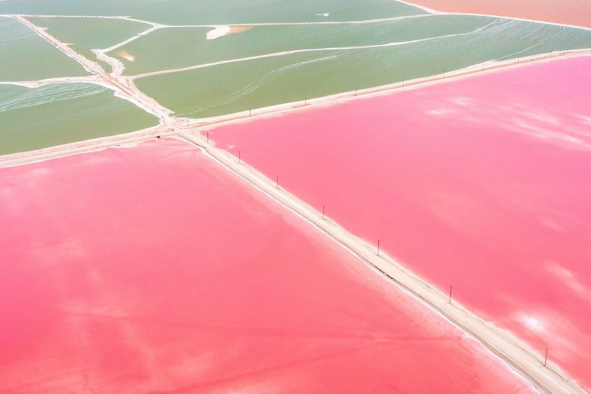 Las Coloradas Pink Lakes, Yucatan