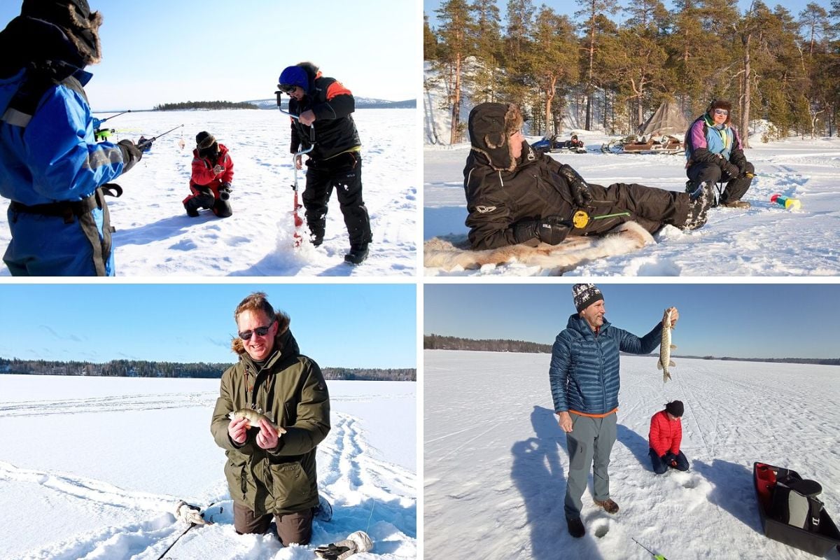 ice fishing near Helsinki