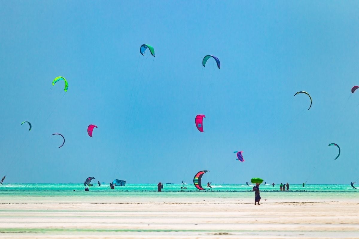 kitesurfing in Zanzibar