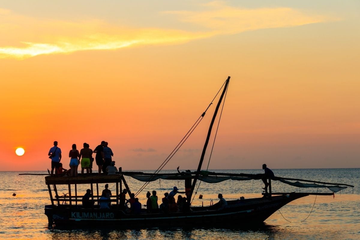 sunset dhow cruise in Zanzibar