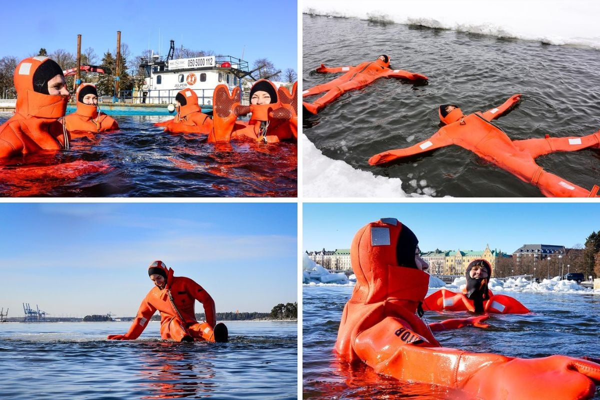 survival suit float in Helsinki