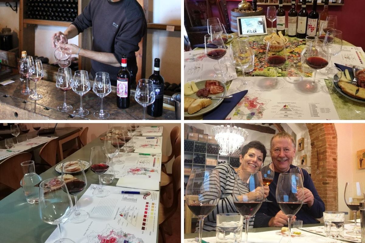 wine class in Siena