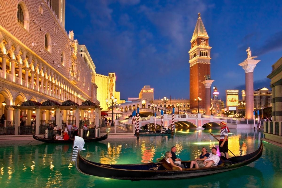gondola ride at the Venetian Hotel, Las Vegas