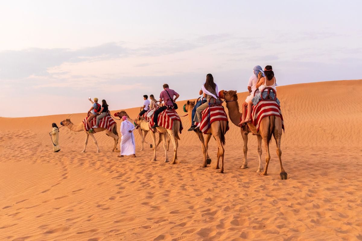 camel riding in Luxor