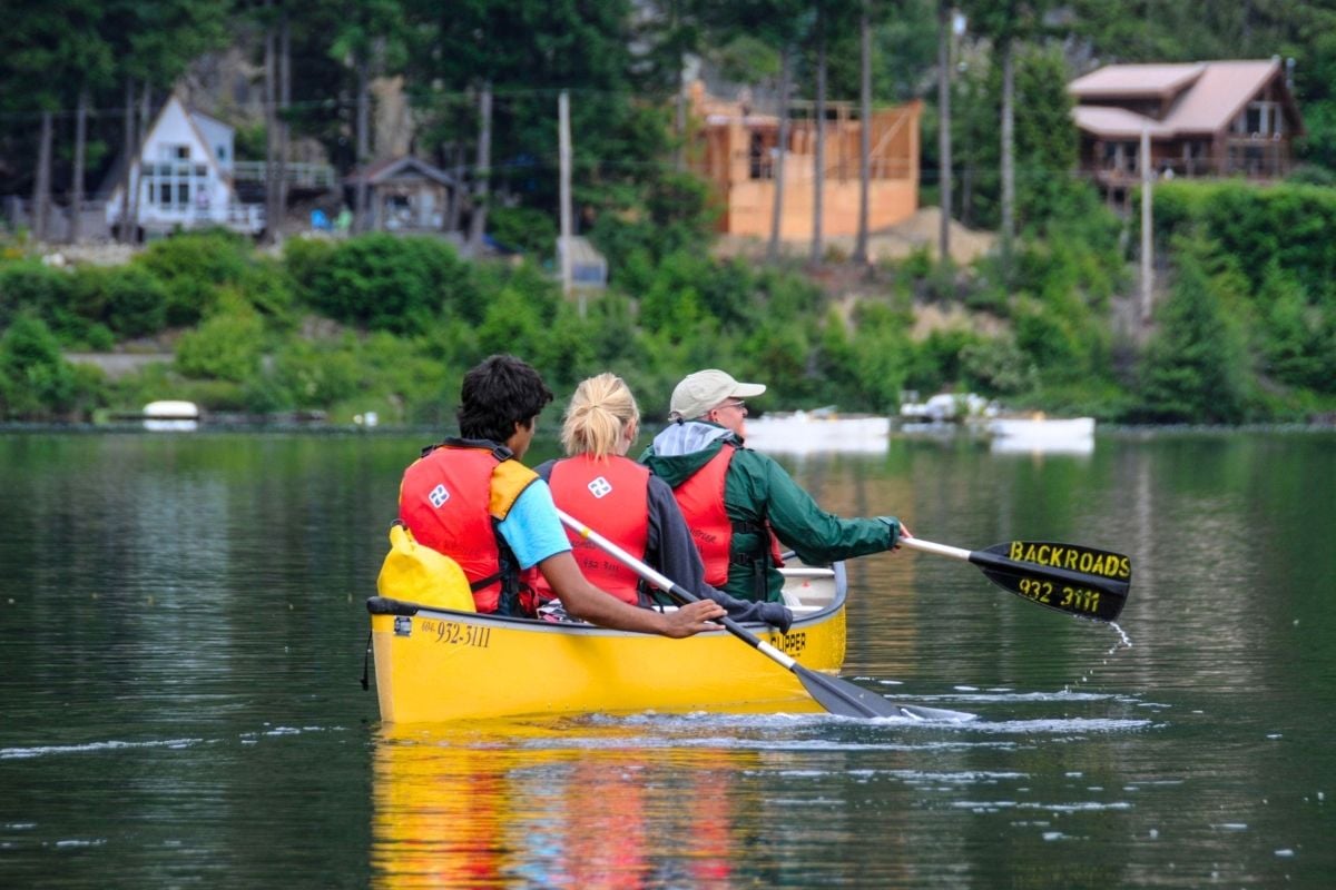 canoeing in Whistler, BC