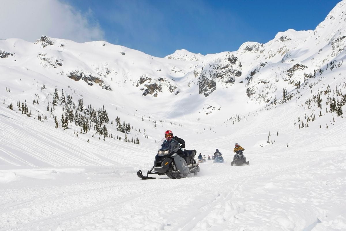 snowmobile in Whistler, BC