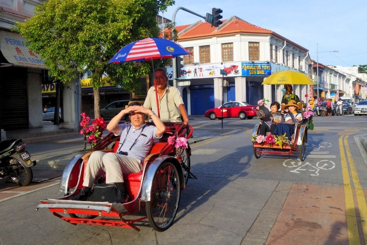 trishaw ride in Penang