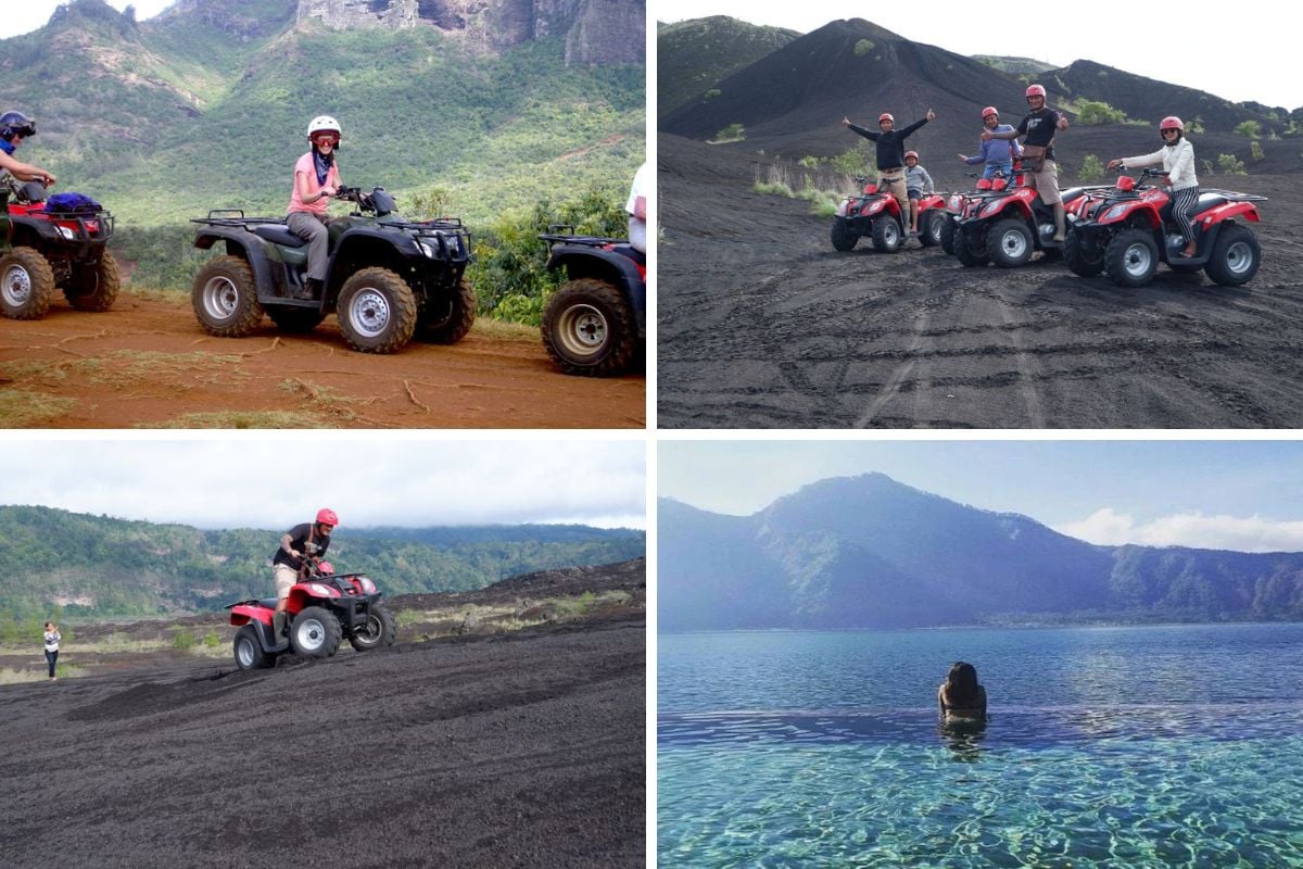 Bali Mount Batur quad bike tour and natural hot springs