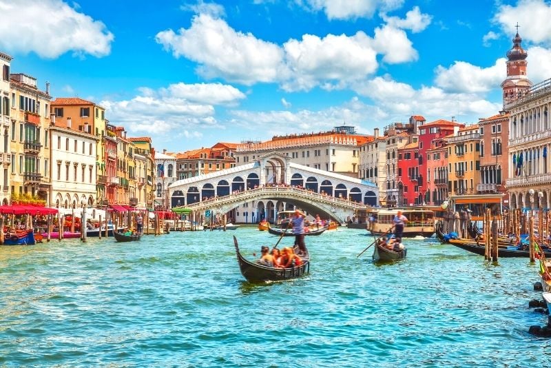 Canal Grande en de Rialtobrug Venetië