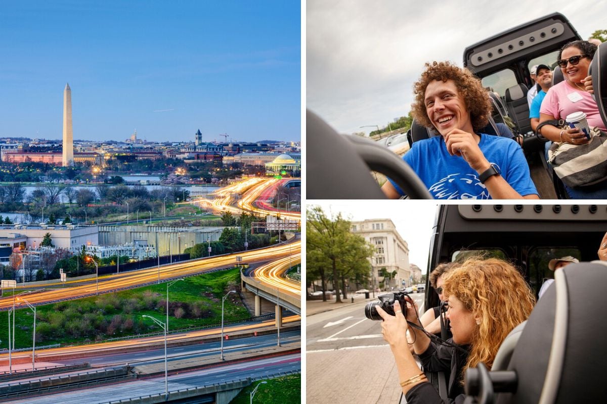 Glass-Top or Open-Top Convertible Bus Tour of DC