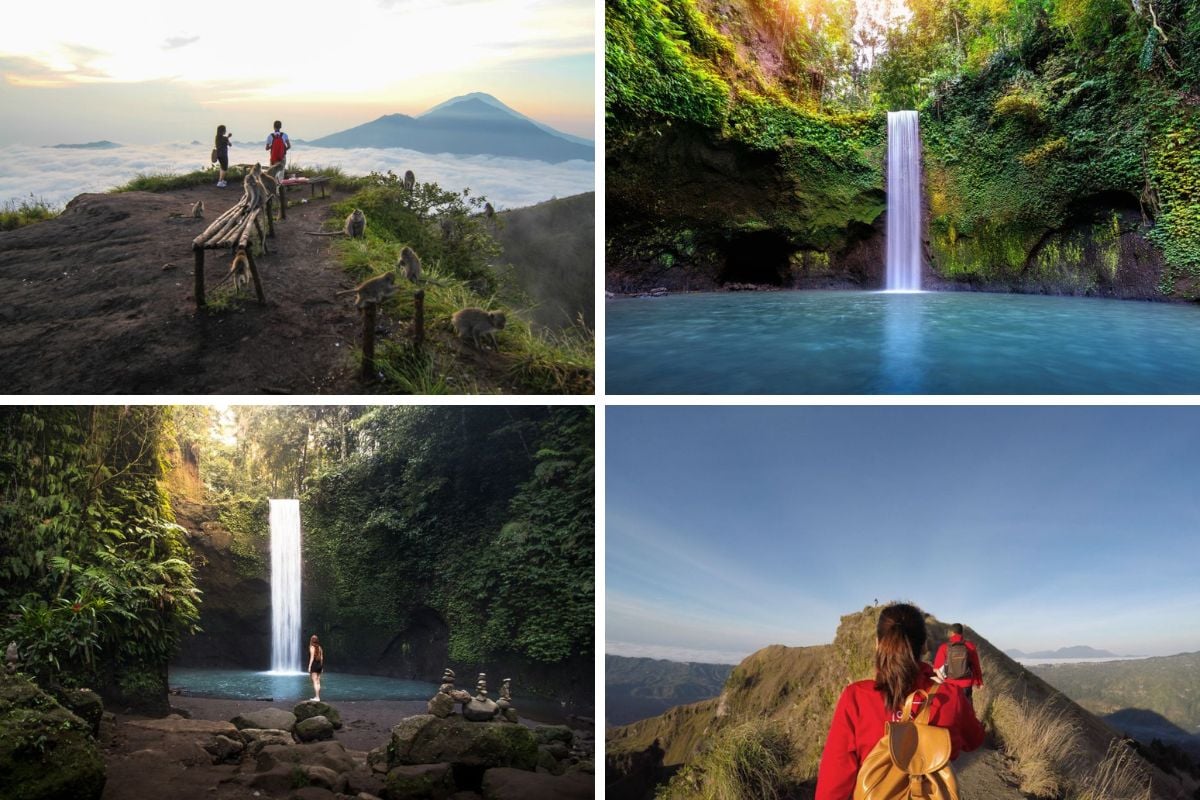 Mount Batur sunrise hike + waterfalls