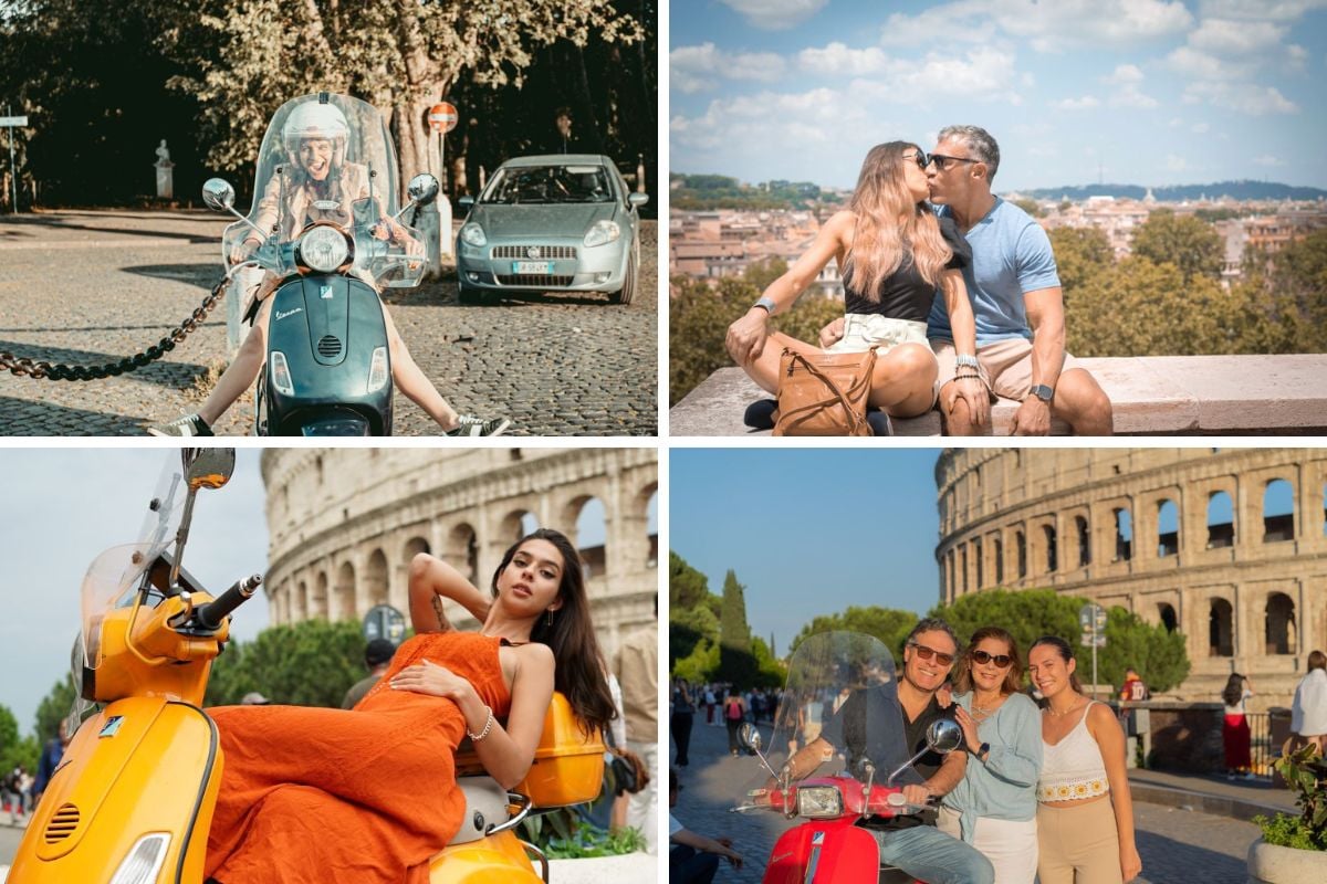 Vespa tour in Rome & Professional Photoshoot