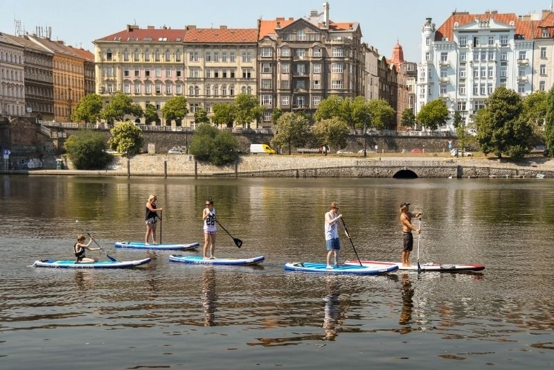 Stand-up-paddle in Praag