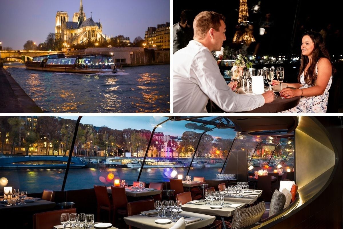 Enjoy a dinner cruise on the Seine River