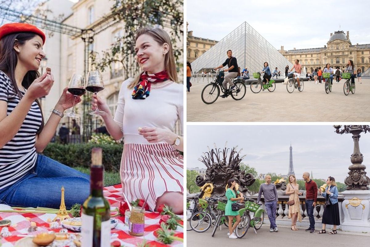First day in Paris All inclusive Bike tour + Wine & Cheese tasting