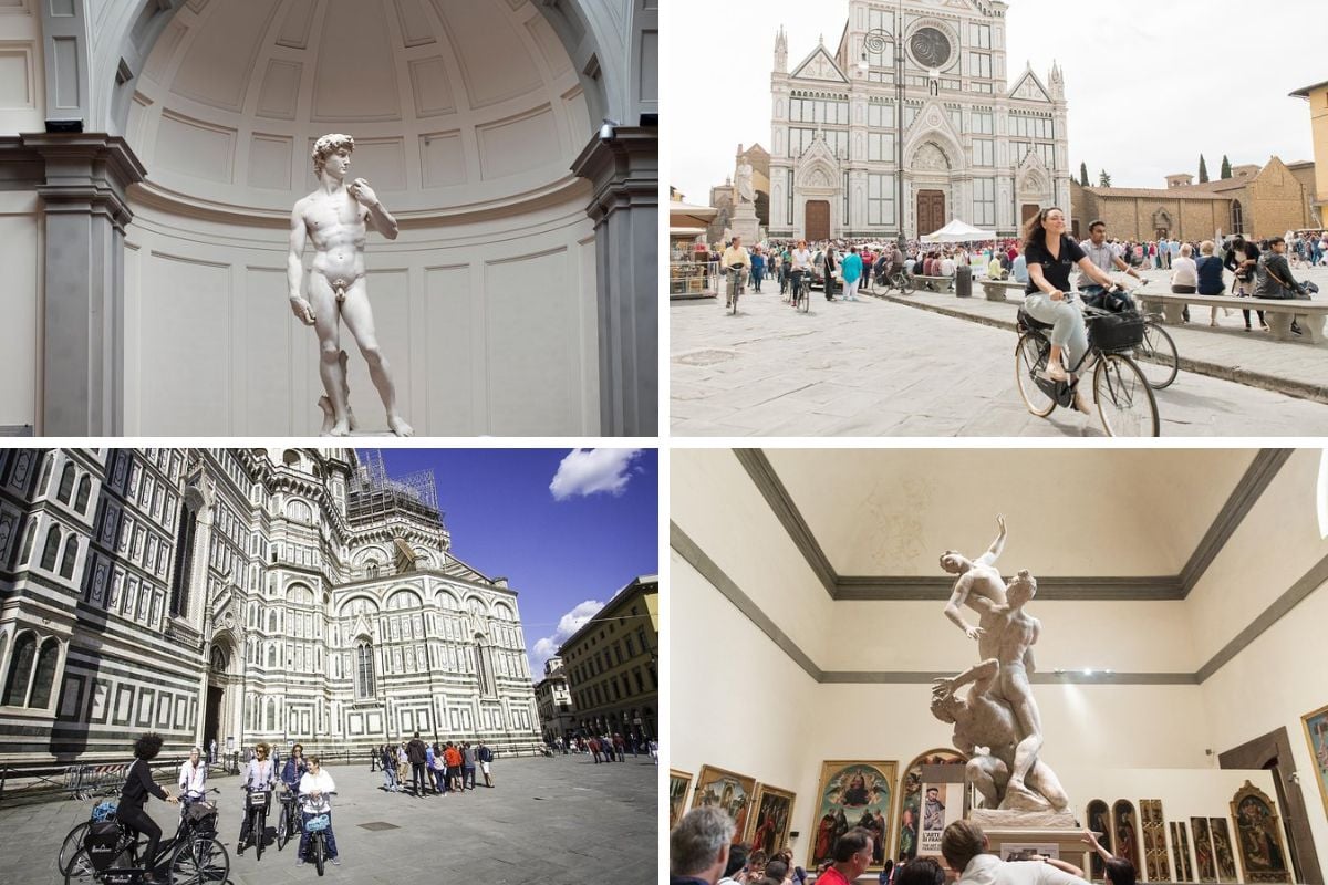 Florence super saver: skip-the-line Accademia Gallery trour plus city bike tour
