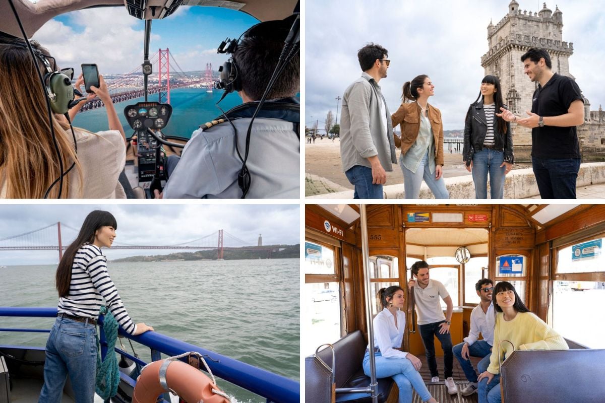 Lisbon: Helicopter Ride, Boat Trip, & Old Town Walking Tour