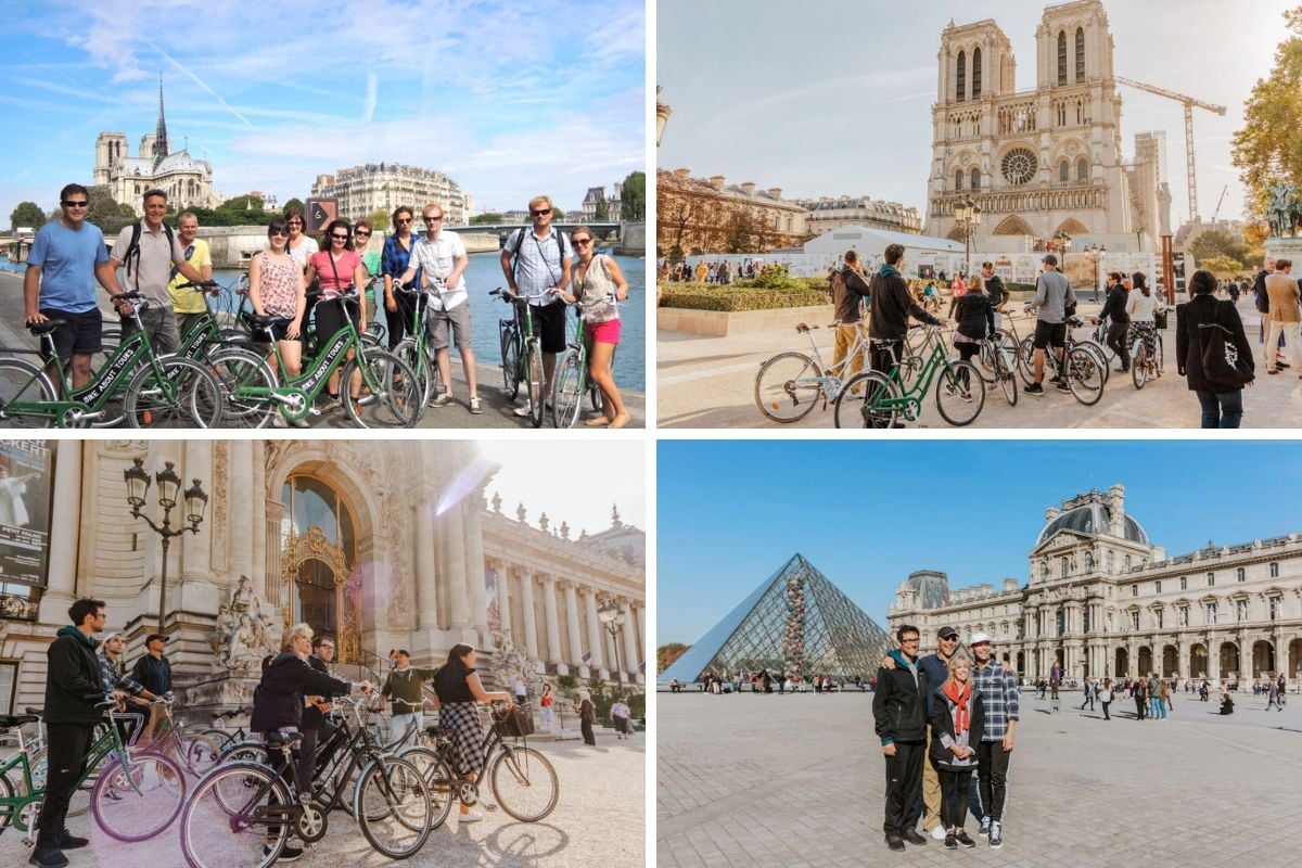 Paris famous monuments cycling tour