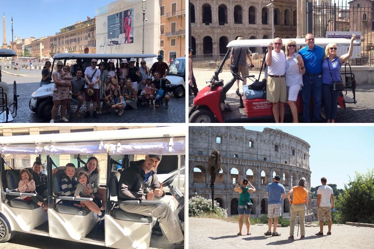 Full day private guided tour of Rome by golf-cart & Colosseum and Roman Forum